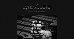 Desktop Screenshot of lyricsquote.com