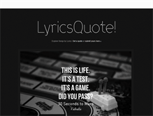Tablet Screenshot of lyricsquote.com